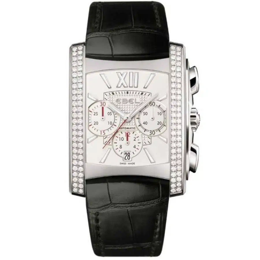 Ebel Brasilia 1215784 Stainless Steel With Black Alligator Leather Watch