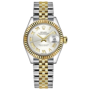Rolex Lady-Datejust 28 Jubilee 279173 Stainless Steel & Yellow Gold Watch Silver Roman Dial