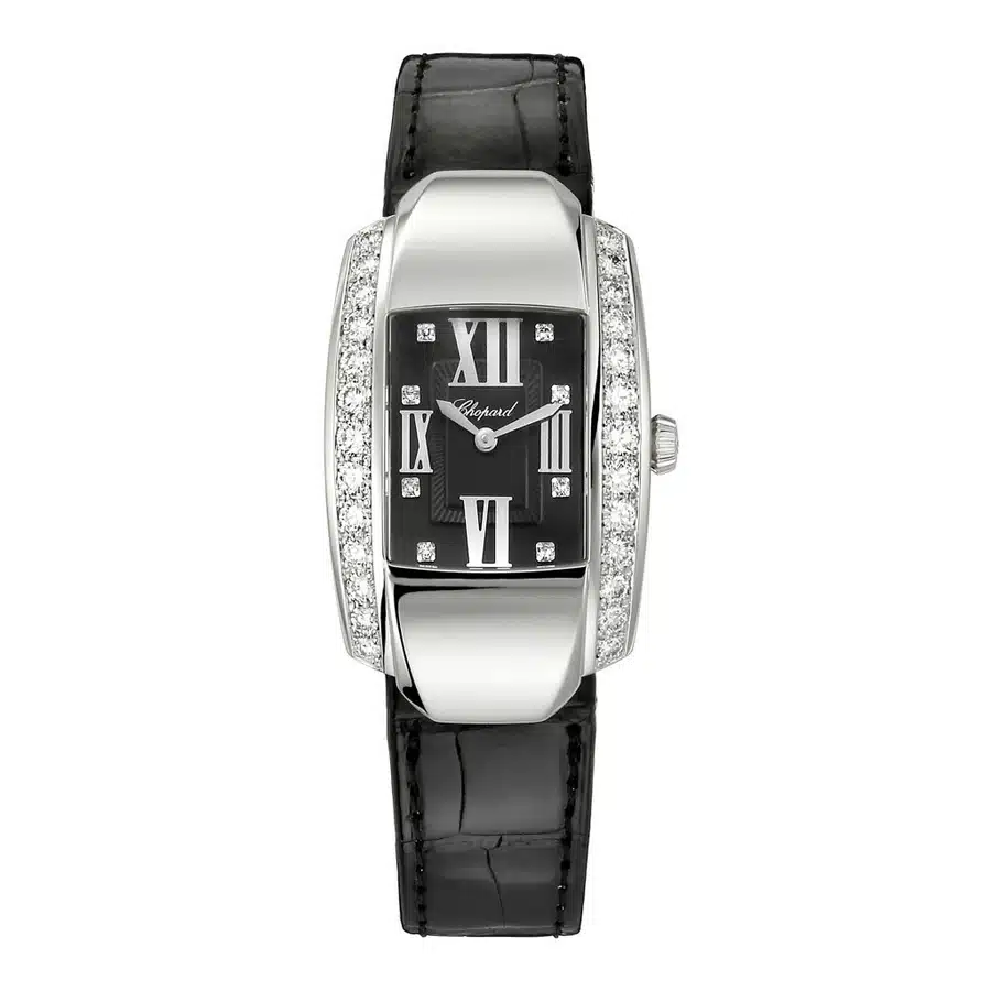 Chopard La Strada 419402-1006 White Gold With Black Leather Watch Black Dial 2024