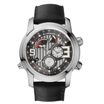 Blancpain L-Evolution Reveil GMT Alarm 8841-1134-53B Stainless Steel With Black Leather Watch
