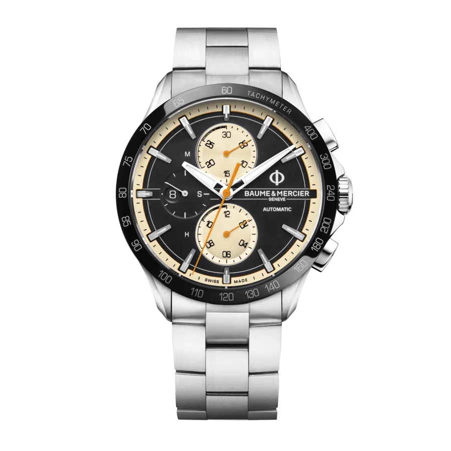 Baume and Mercier Clifton Club Automatic Chronogragh 10435 Stainless Steel Watch Black Dial 2024
