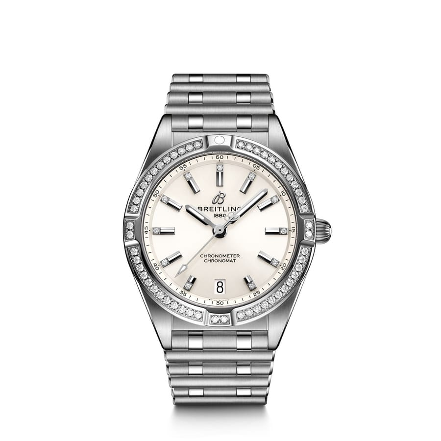 Breitling Chronomat Quartz A77310591A1A1 Stainless Steel Watch White Dial 2024