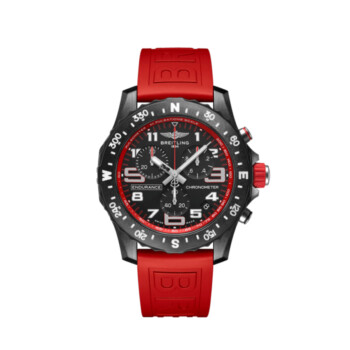 Breitling Endurance Pro X82310D91B1S1 Breitlight case with Red Rubber Watch Black Dial