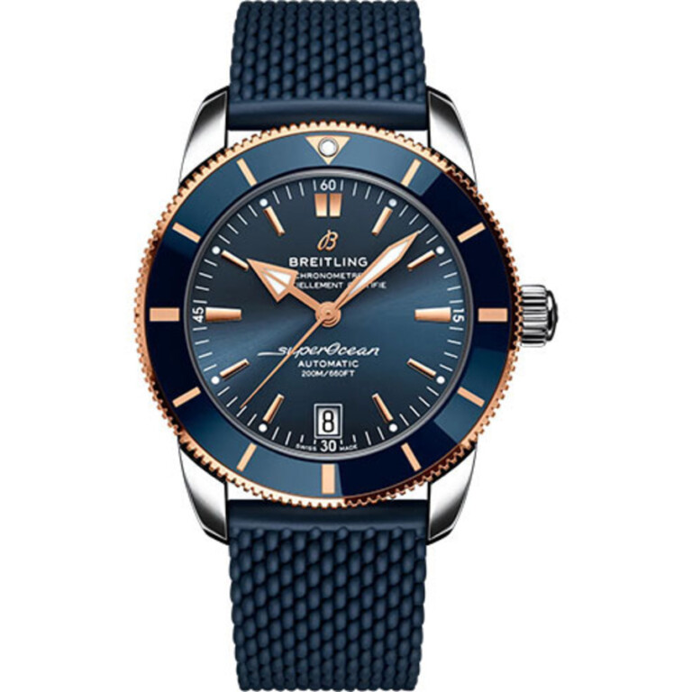 Breitling Superocean Heritage 42mm UB2010161C1S1 Stainless Steel & Rose Gold With Blue Rubber Watch Blue Dial 2024