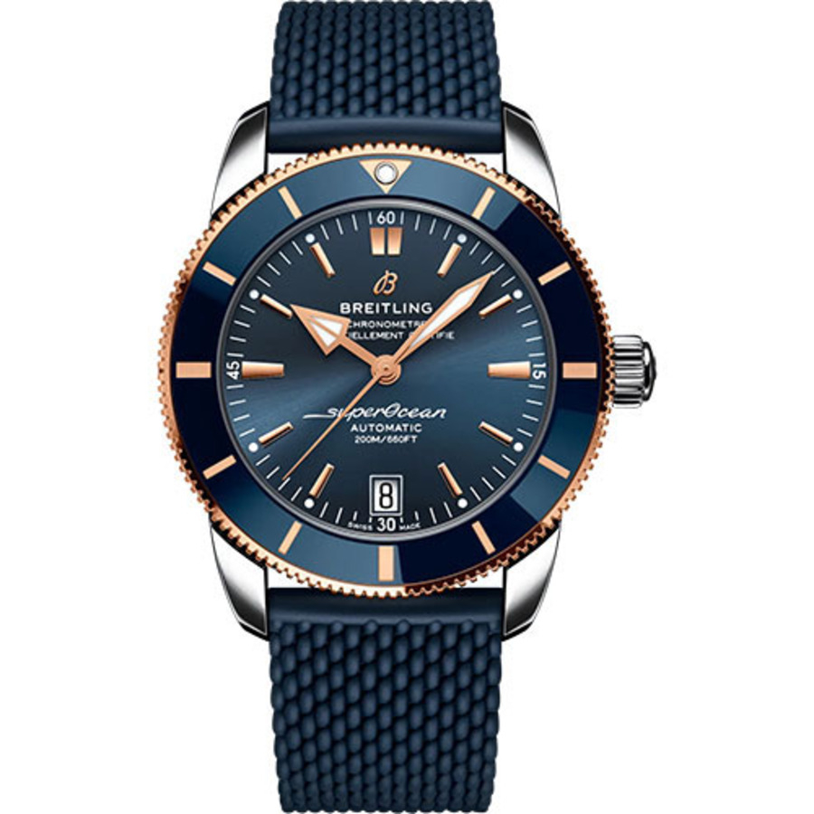 Breitling Superocean Heritage 42mm UB2010161C1S1 Stainless Steel & Rose Gold With Blue Rubber Watch Blue Dial 2024