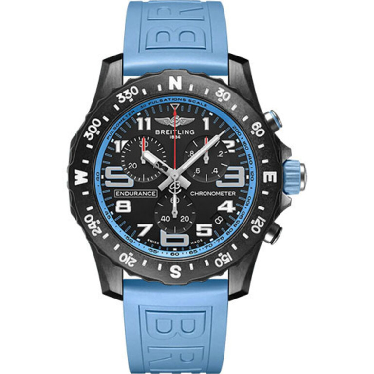 Breitling Endurance Pro X82310281B1S1 Breitlight Case With Blue Rubber Watch Black Dial 2024