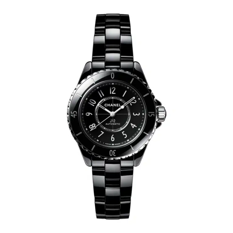 Chanel J12 H5696 Black Ceramic & Stainless Steel 33mm Watch Black Dial