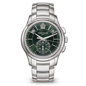 Patek Philippe Annual Calendar Chronograph 5905/1A stainless steel watch, green dial