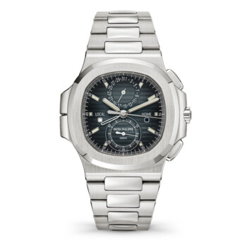 Patek Philippe Nautilus 5990/1A-001 Grey Chronograph Dual Time Dial Stainless Steel Watch 2016