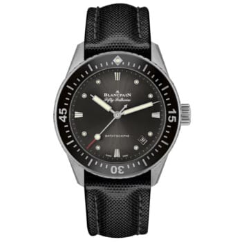 Blancpain Fifty Fathoms 38mm Stainless Steel With Black Fabric Watch Black Dial 5100-1110-B52A