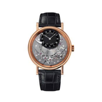Breguet Tradition 7057BRG99W6 Rose Gold With Black Leather Watch Grey Dial 2024