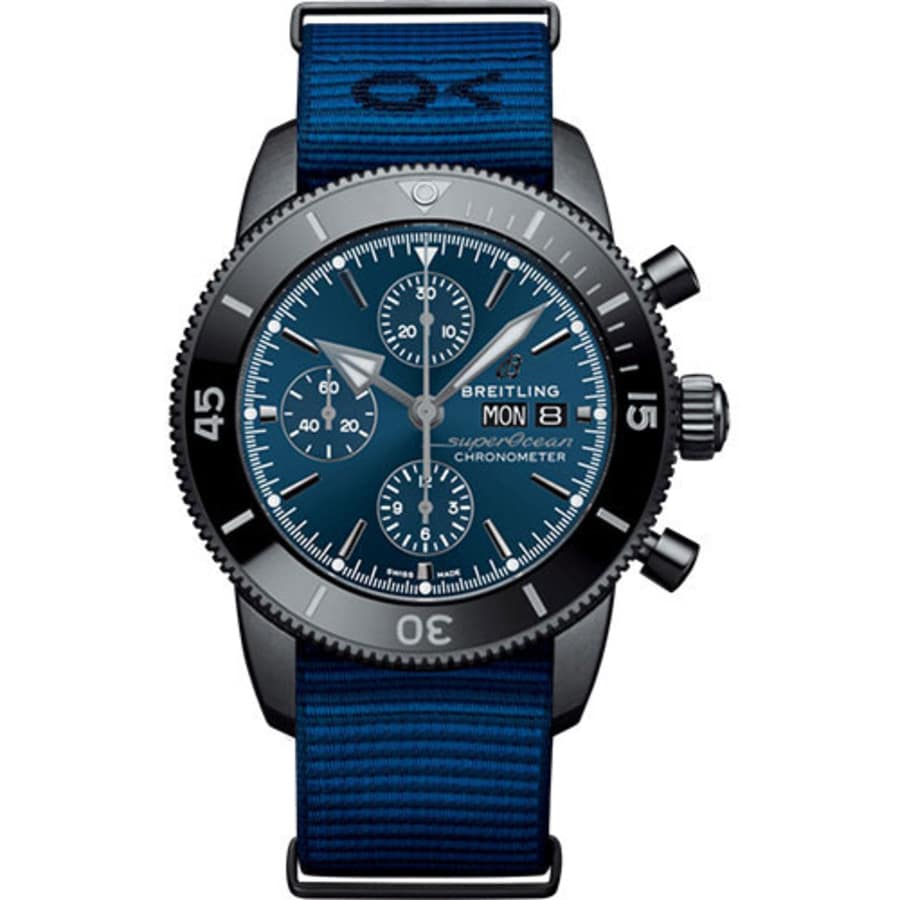 Breitling Superocean Heritage Chrono II Stainless Steel With Blue Fabric Watch Blue Dial M133132A1C1W1 2024