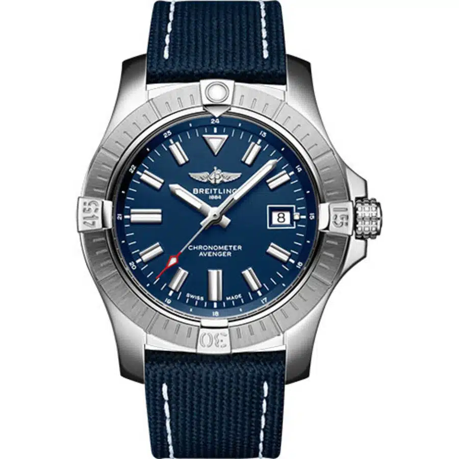 Breitling Avenger 43mm A17318101C1X2 Steel in Blue Leather Watch Blue Dial 2024