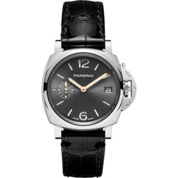 Panerai Luminor Due 38mm Stainless Steel With Black Leather Watch Grey Dial PAM01247 2024