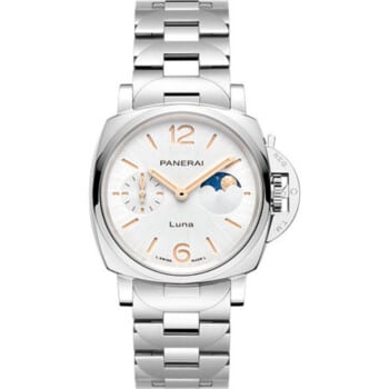 Panerai Luminor Due 38mm Stainless Steel Watch White Dial PAM01301