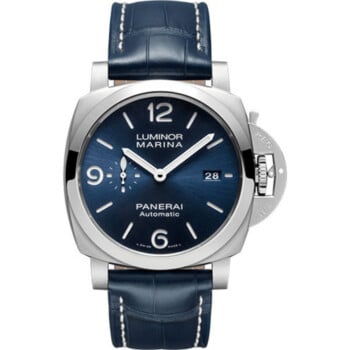 Panerai Luminor Marina PAM01313 44mm Stainless Steel with Blue Leather Watch Blue Dial 2024