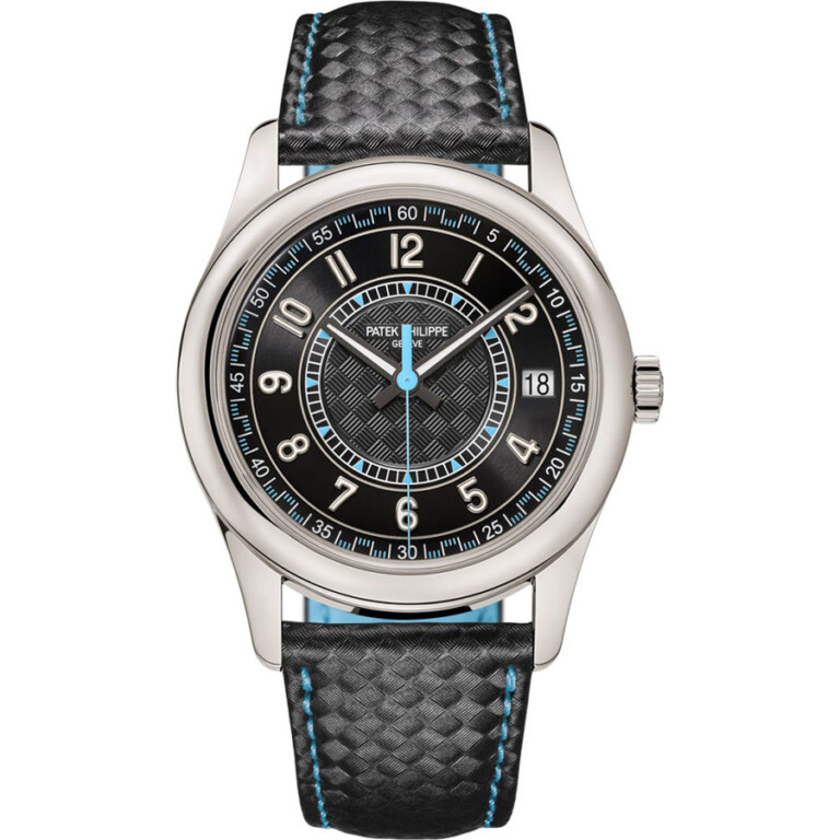 Patek Philippe Calatrava 40mm 6007G-011 White Gold With Black Calfskin Leather Watch Black Dial