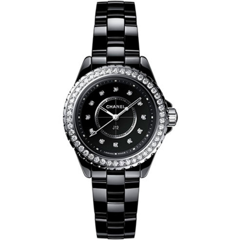 Chanel J12 33mm Black Ceramic And Steel Case - Diamond Bezel H6419 2024