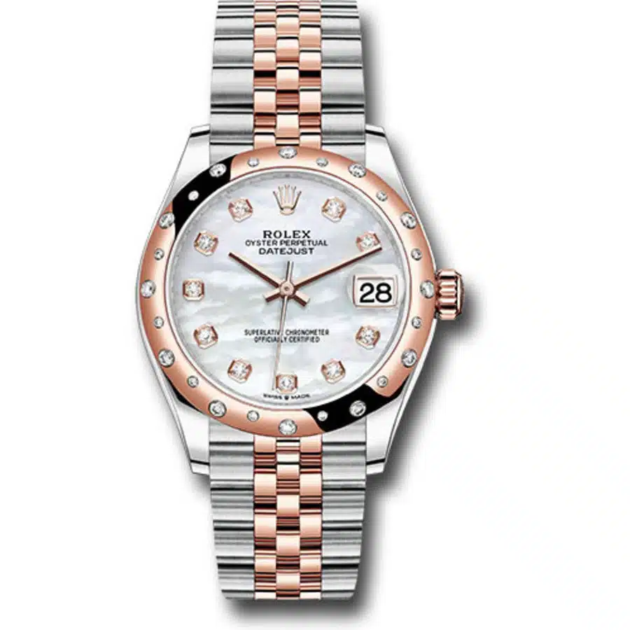 Rolex Datejust 31 Jubilee 278341RBR Stainless Steel & Rose Gold Watch MOP Diamond Dial
