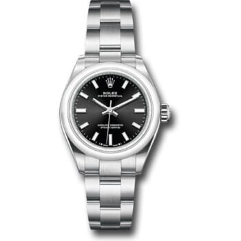 Rolex Oyster Perpetual 28 Stainless Steel Watch Black Dial 276200