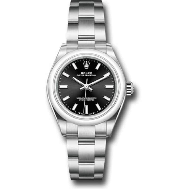 Rolex Oyster Perpetual 28 Stainless Steel Watch Black Dial 276200