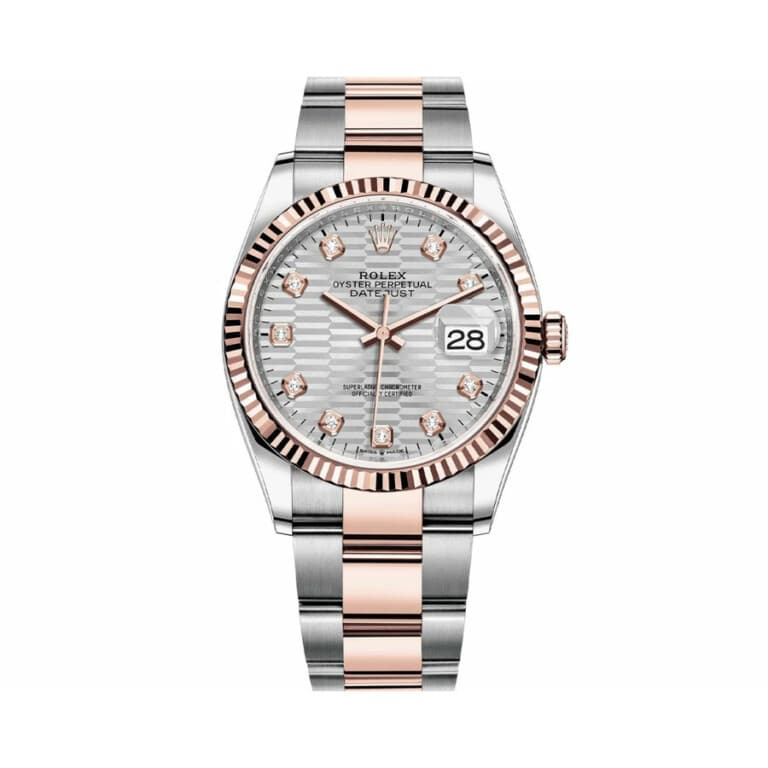 Rolex Datejust 126231-0040 36m Stainless Steel & Rose Gold with Silver Fluted Motif Dial Watch 2024