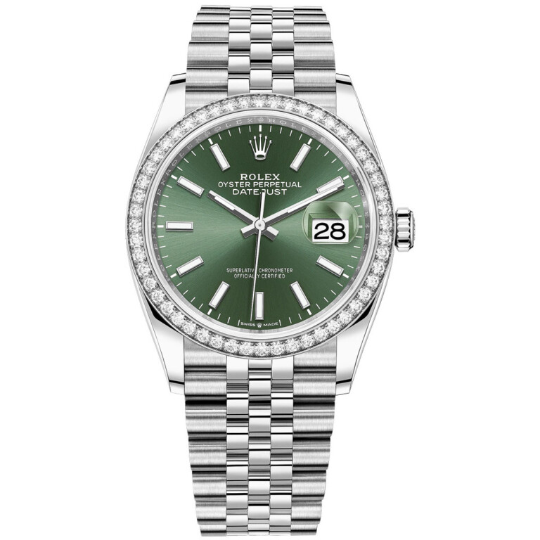 Rolex Datejust Stainless Steel 36mm 126284RBR-0043 Watch Green Dial