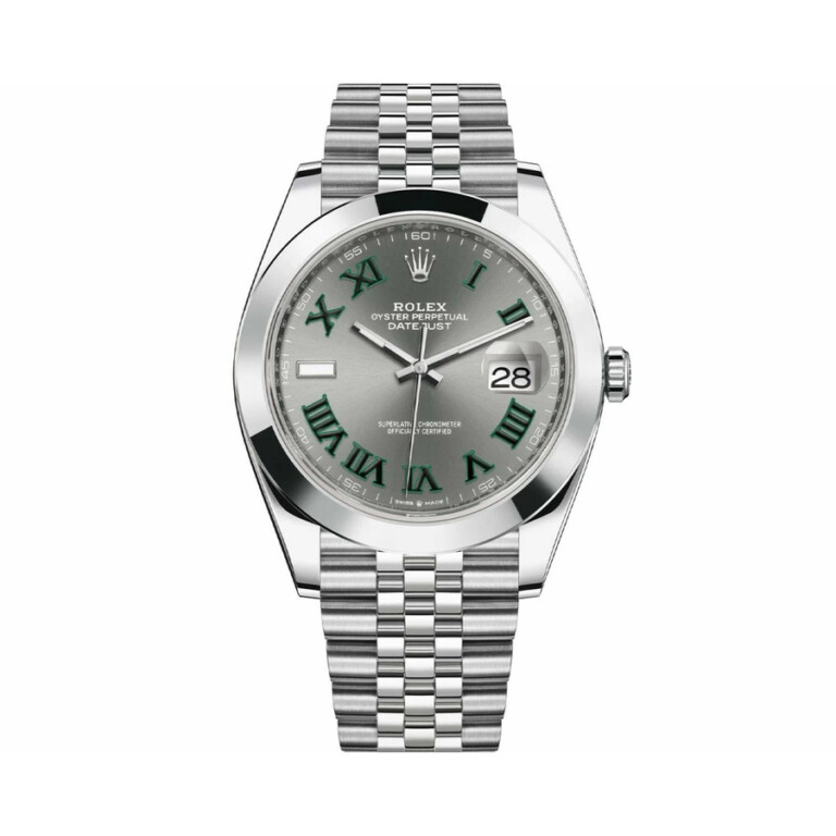Rolex Datejust 36mm 126200-0017 Jubilee Stainless Steel Watch Slate Grey Wimbledon Dial MINT 2023