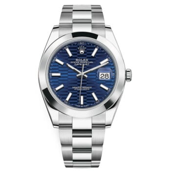 Rolex Datejust 126300 41MM Stainless Steel with Blue Fluted Motif Watch