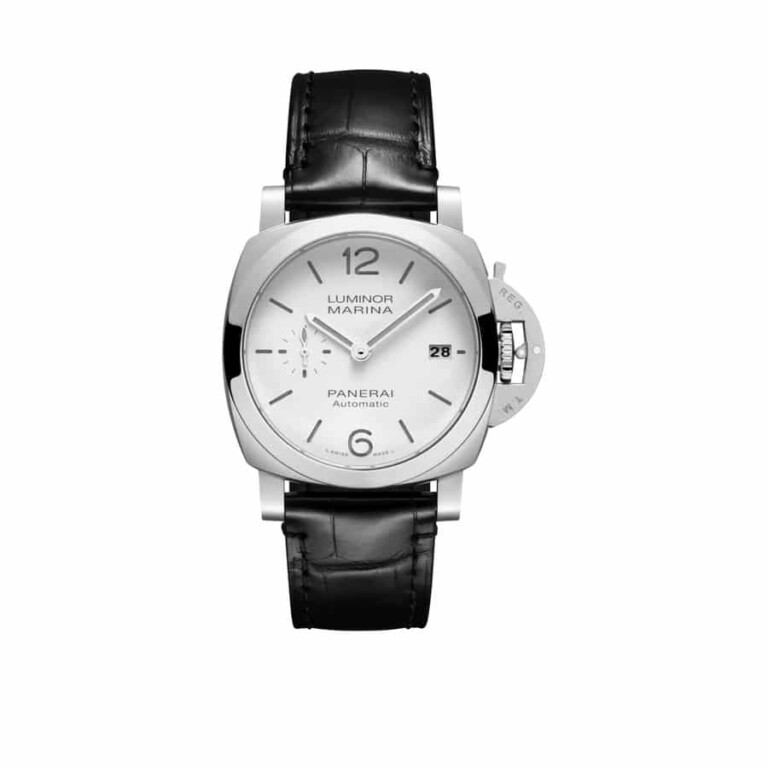 Panerai Luminor Quaranta PAM01371 40mm Stainless Steel with Black Leather White Dial 2024