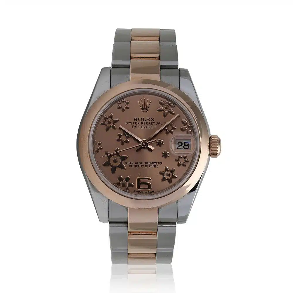 Rolex Datejust 31mm 178241 Steel & Pink Gold Watch Pink Flower Dial – image 5