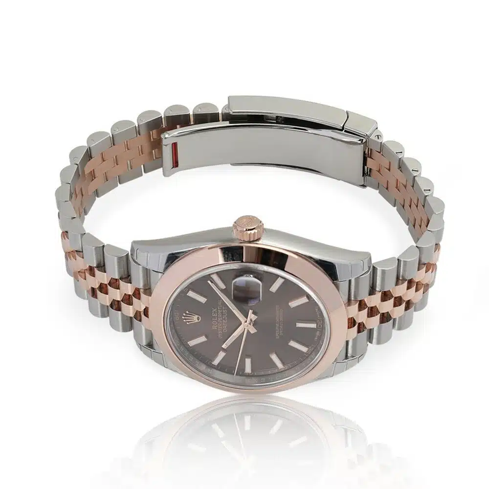 Rolex Datejust 41mm Steel & Rose Gold Watch Chocolate Dial 126301-0002 - 2017 – image 7