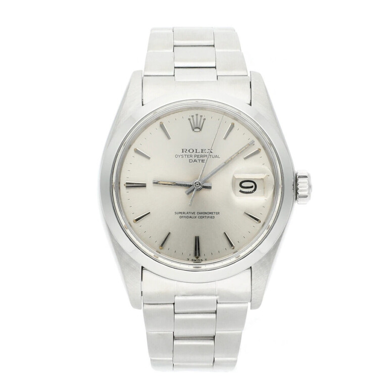 Rolex Date Stainless Steel Silver Dial Vintage Watch 1500 Circa 1978