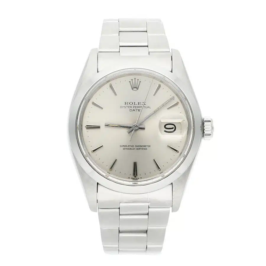 Rolex Date Stainless Steel Silver Dial Vintage Watch 1500 Circa 1978