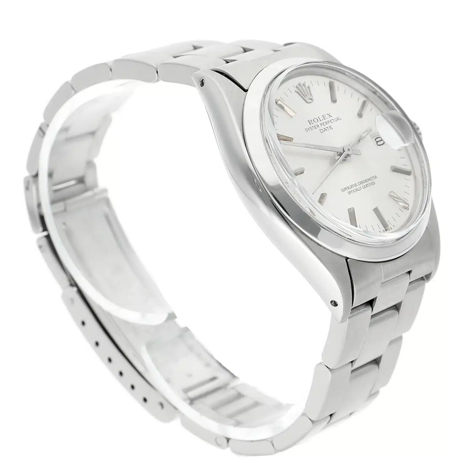 Rolex Date Stainless Steel Silver Dial Vintage Watch 1500 Circa 1970 – image 5