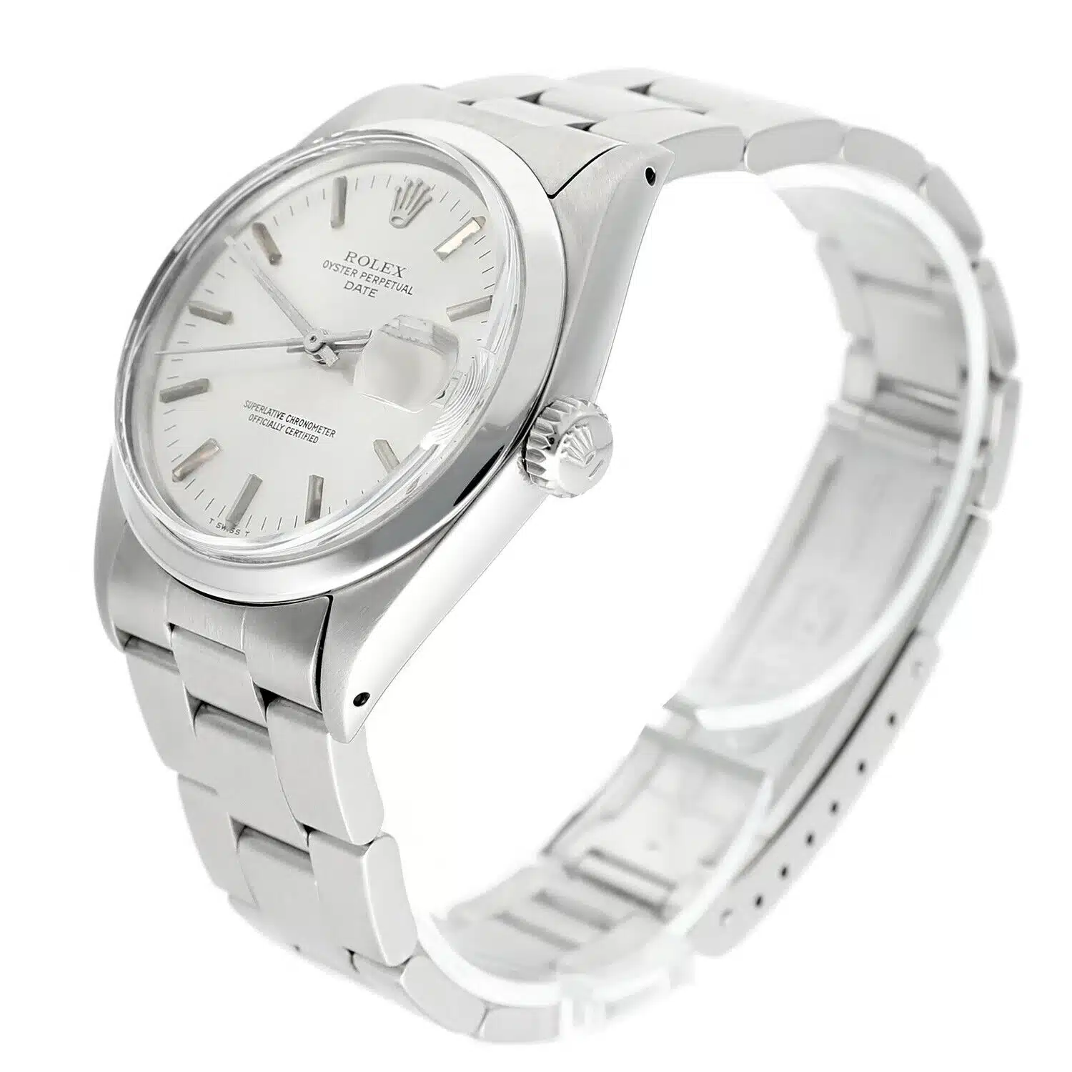 Rolex Date Stainless Steel Silver Dial Vintage Watch 1500 Circa 1970 – image 2