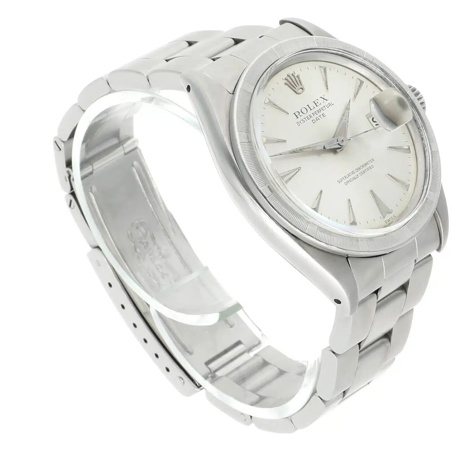 Rolex Oyster Perpetual Date Stainless Steel Watch 1501 Silver Dial Oyster Band Vintage 1962 – image 5