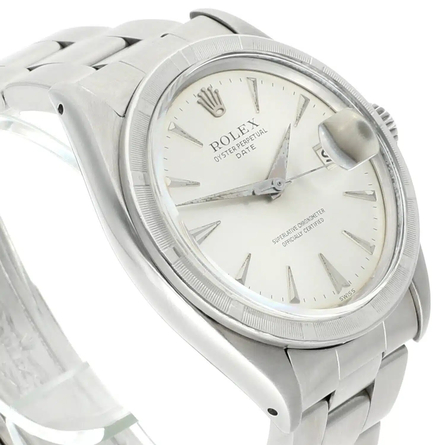 Rolex Oyster Perpetual Date Stainless Steel Watch 1501 Silver Dial Oyster Band Vintage 1962 – image 4