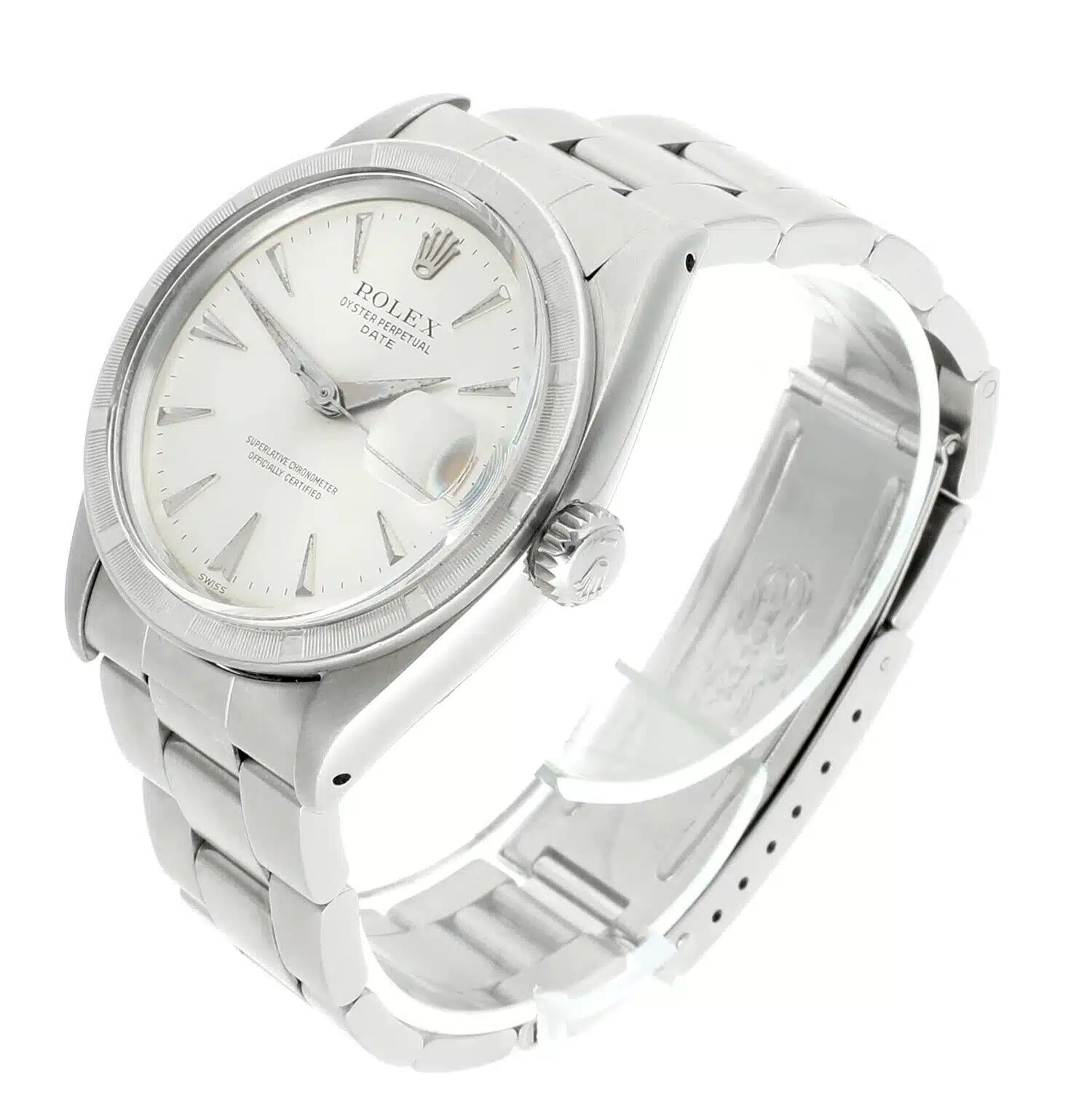 Rolex Oyster Perpetual Date Stainless Steel Watch 1501 Silver Dial Oyster Band Vintage 1962 – image 3