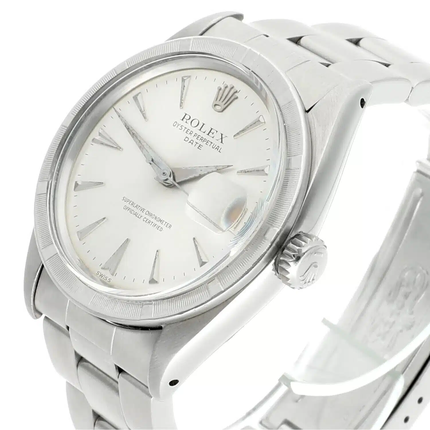 Rolex Oyster Perpetual Date Stainless Steel Watch 1501 Silver Dial Oyster Band Vintage 1962 – image 2