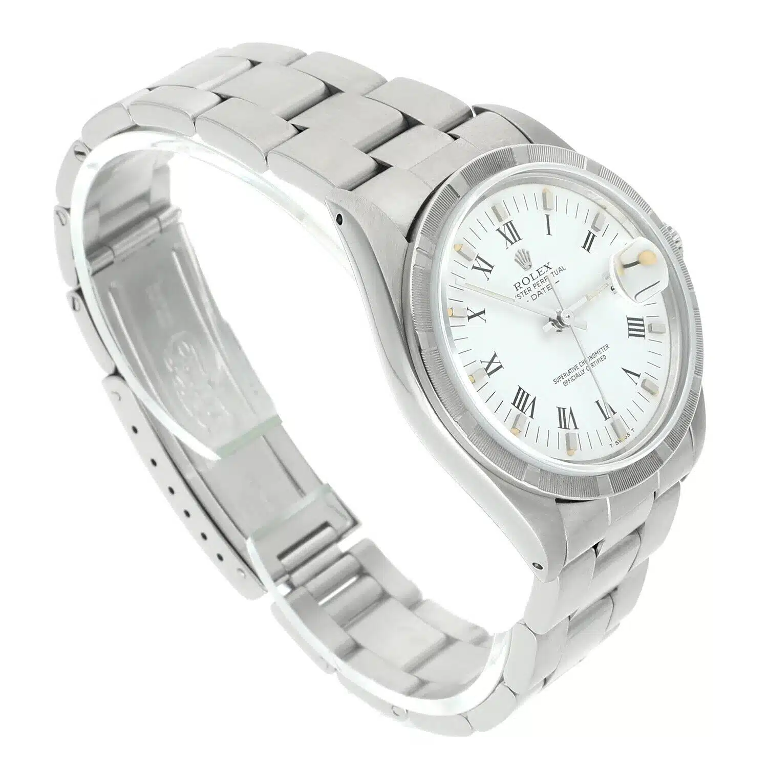 Rolex Oyster Perpetual Date Unisex Stainless Steel Watch Oyster White Roman Dial 15010 Circa - 1988 – image 5