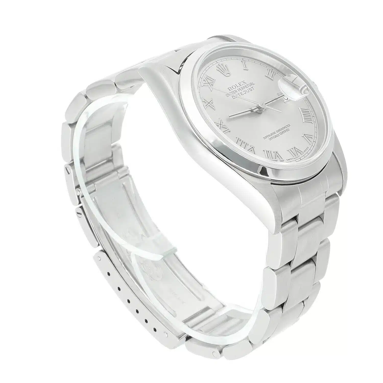 Rolex Datejust 16200 36mm Mens Stainless Steel Watch with Oyster Band and Silver Dial – image 5