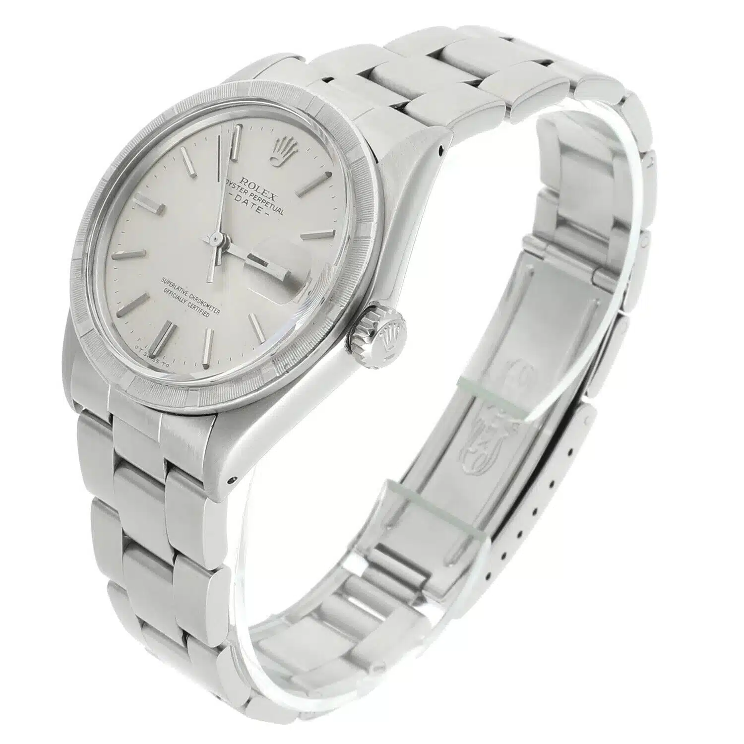Rolex Oyster Perpetual Date Stainless Steel Watch Silver Dial Oyster Band Vintage 1501 – image 2