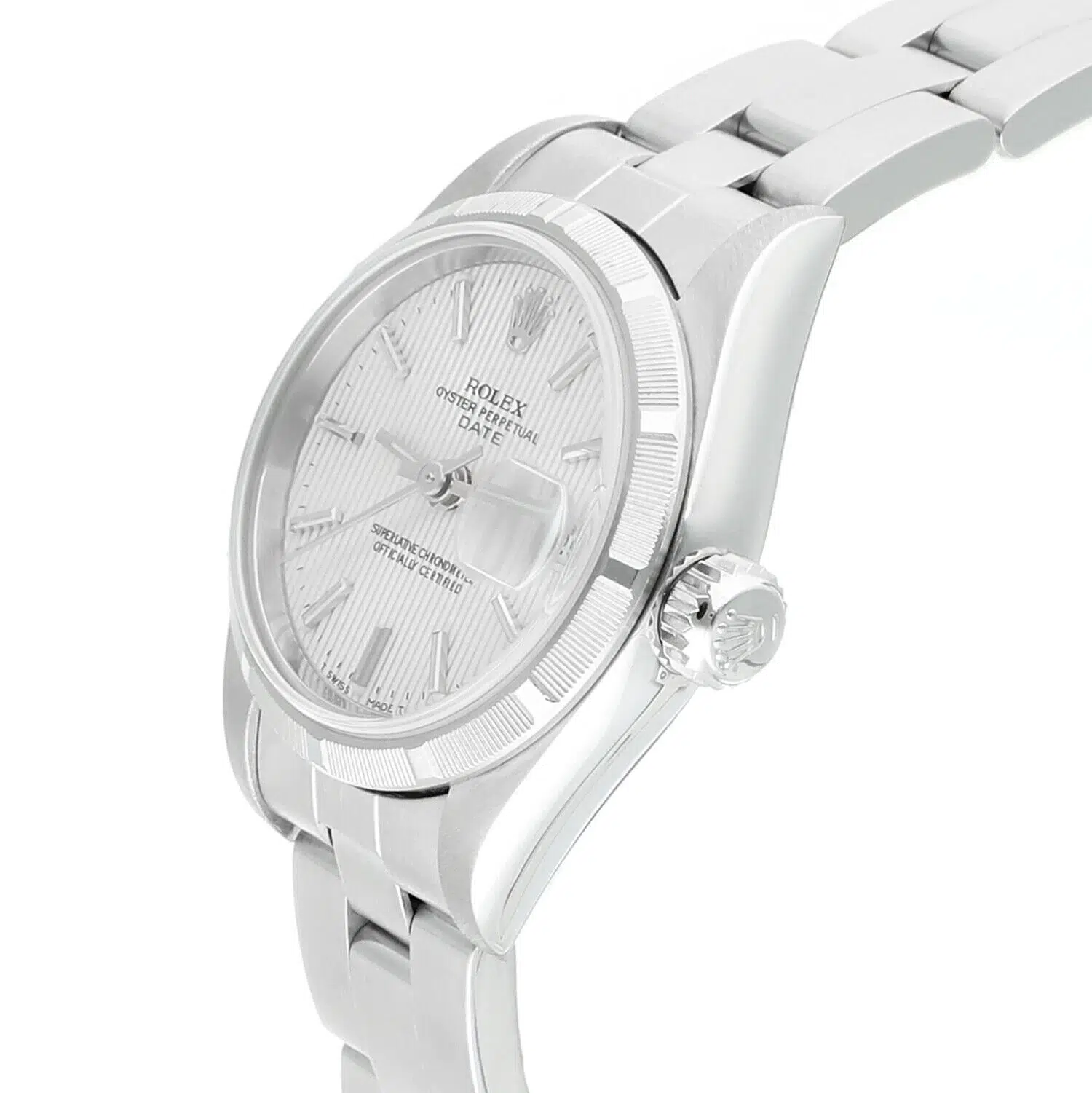 Rolex Date Silver Dial Oyster Bracelet Stainless Steel Ladies Watch 79190 – image 3