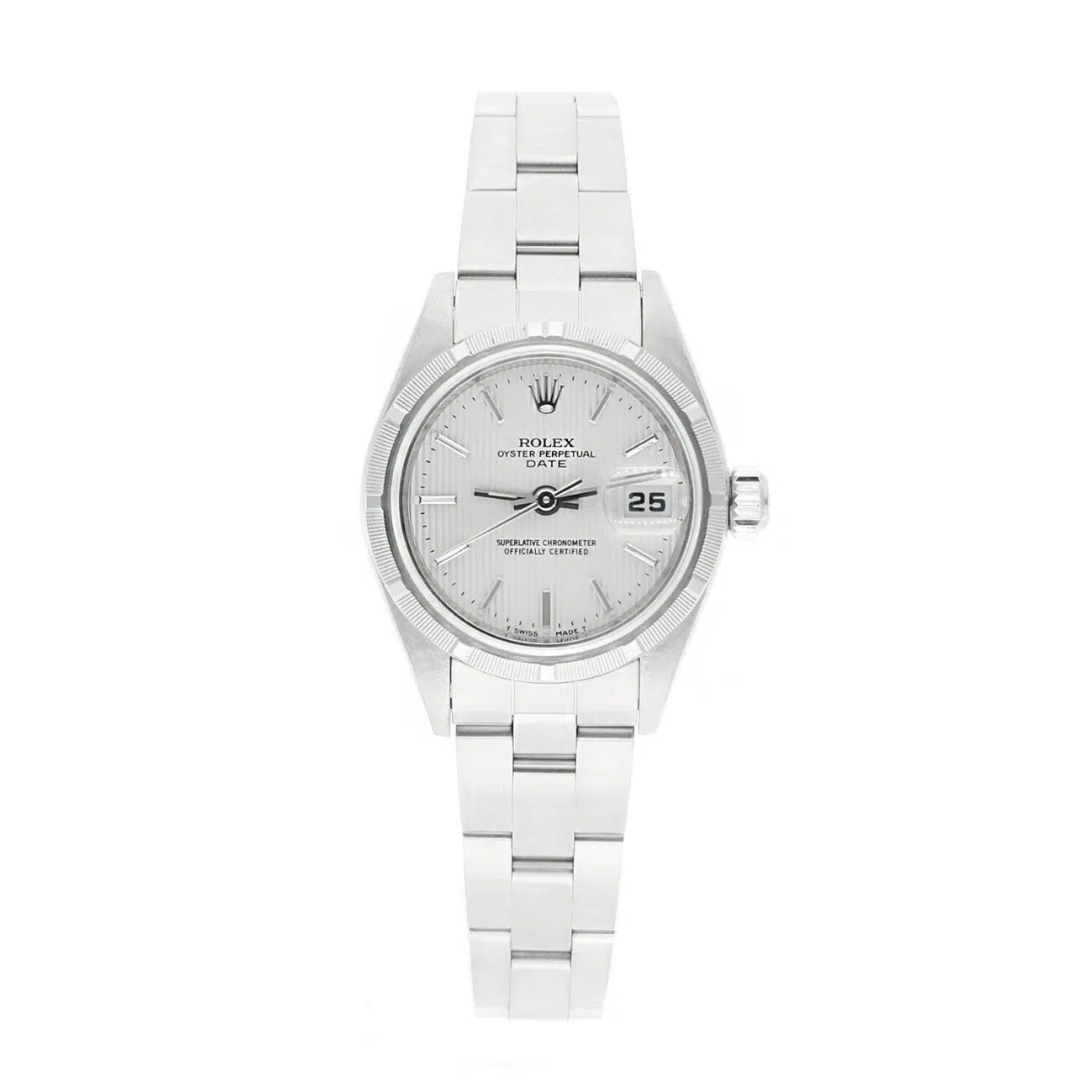 Rolex Date Silver Dial Oyster Bracelet Stainless Steel Ladies Watch 79190