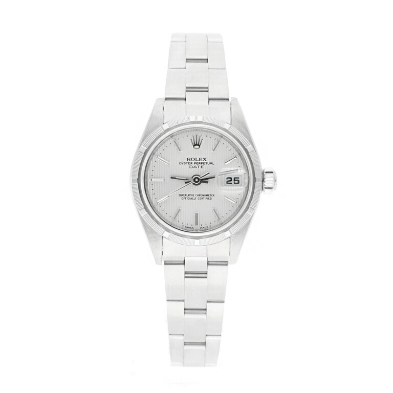 Rolex Date Silver Dial Oyster Bracelet Stainless Steel Ladies Watch 79190