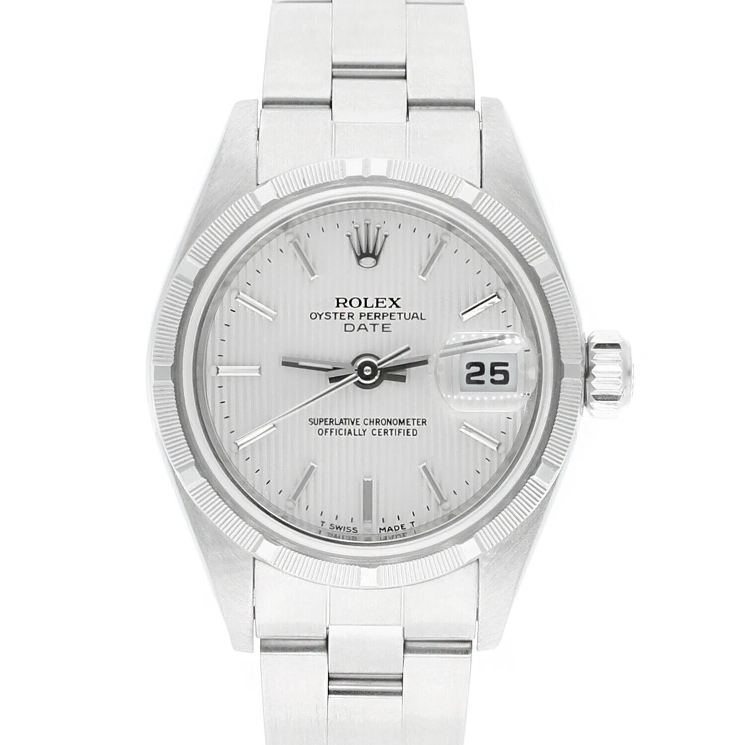 Rolex Date Silver Dial Oyster Bracelet Stainless Steel Ladies Watch 79190