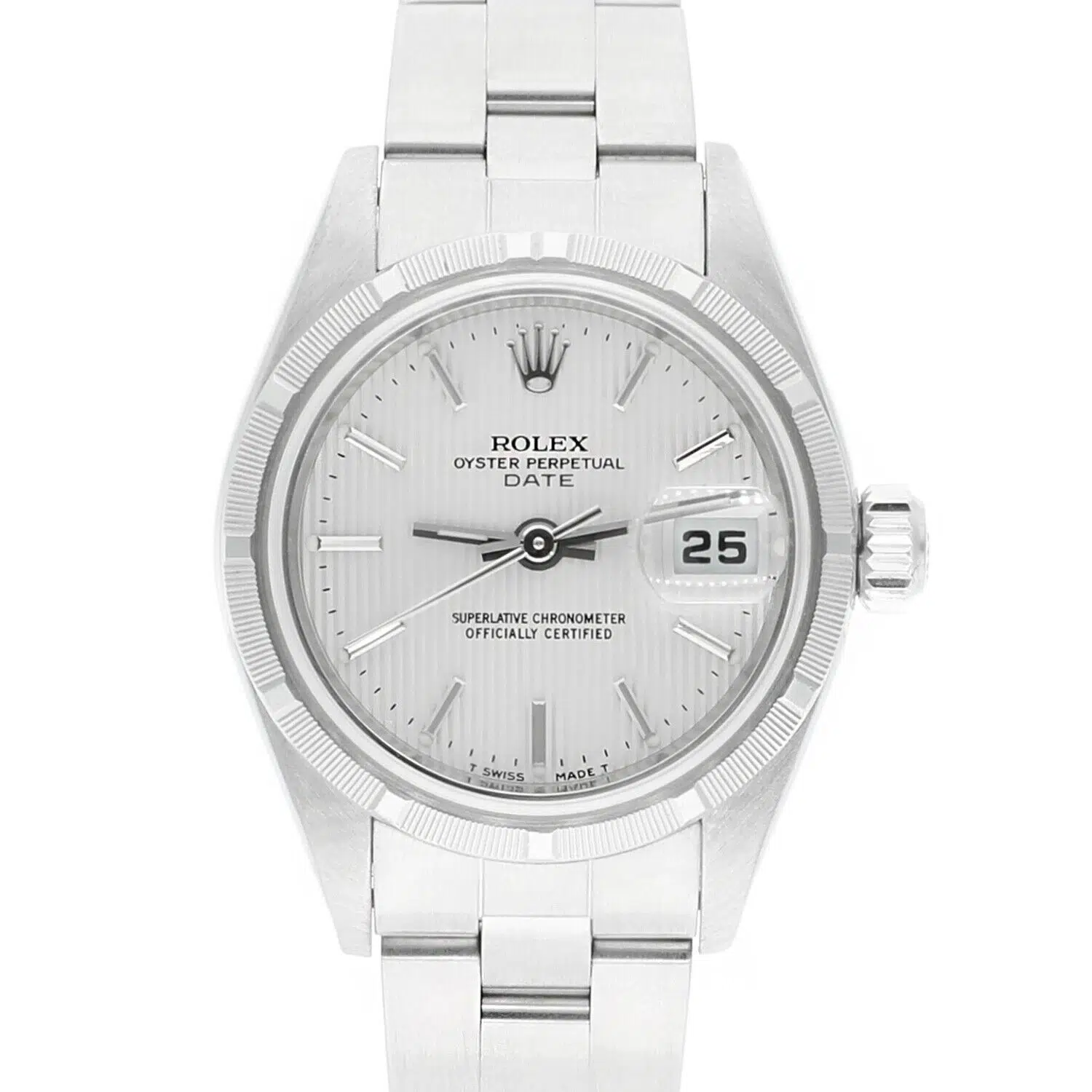 Rolex Date Silver Dial Oyster Bracelet Stainless Steel Ladies Watch 79190