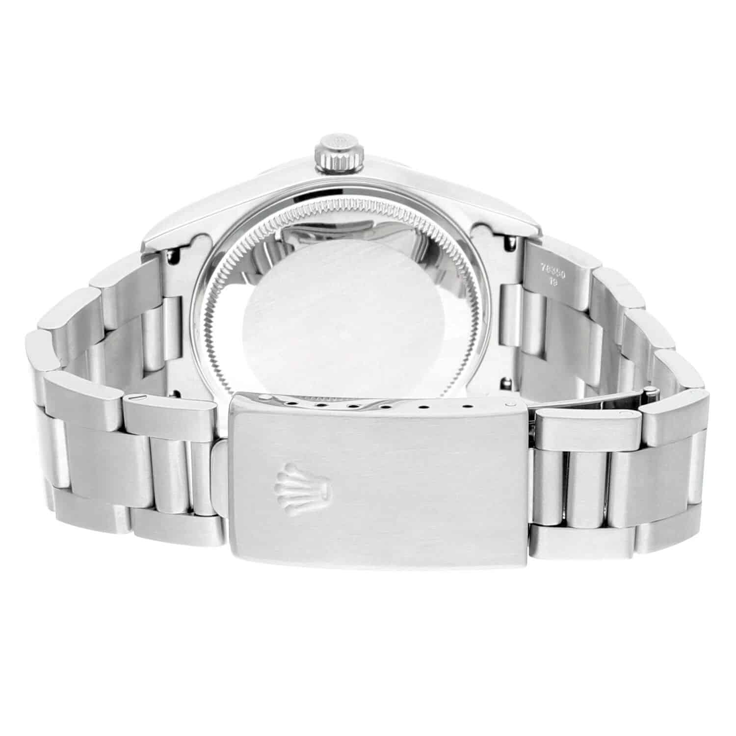 Rolex Air King 34mm Stainless Steel Watch Silver Dial Smooth Bezel Unisex 14000