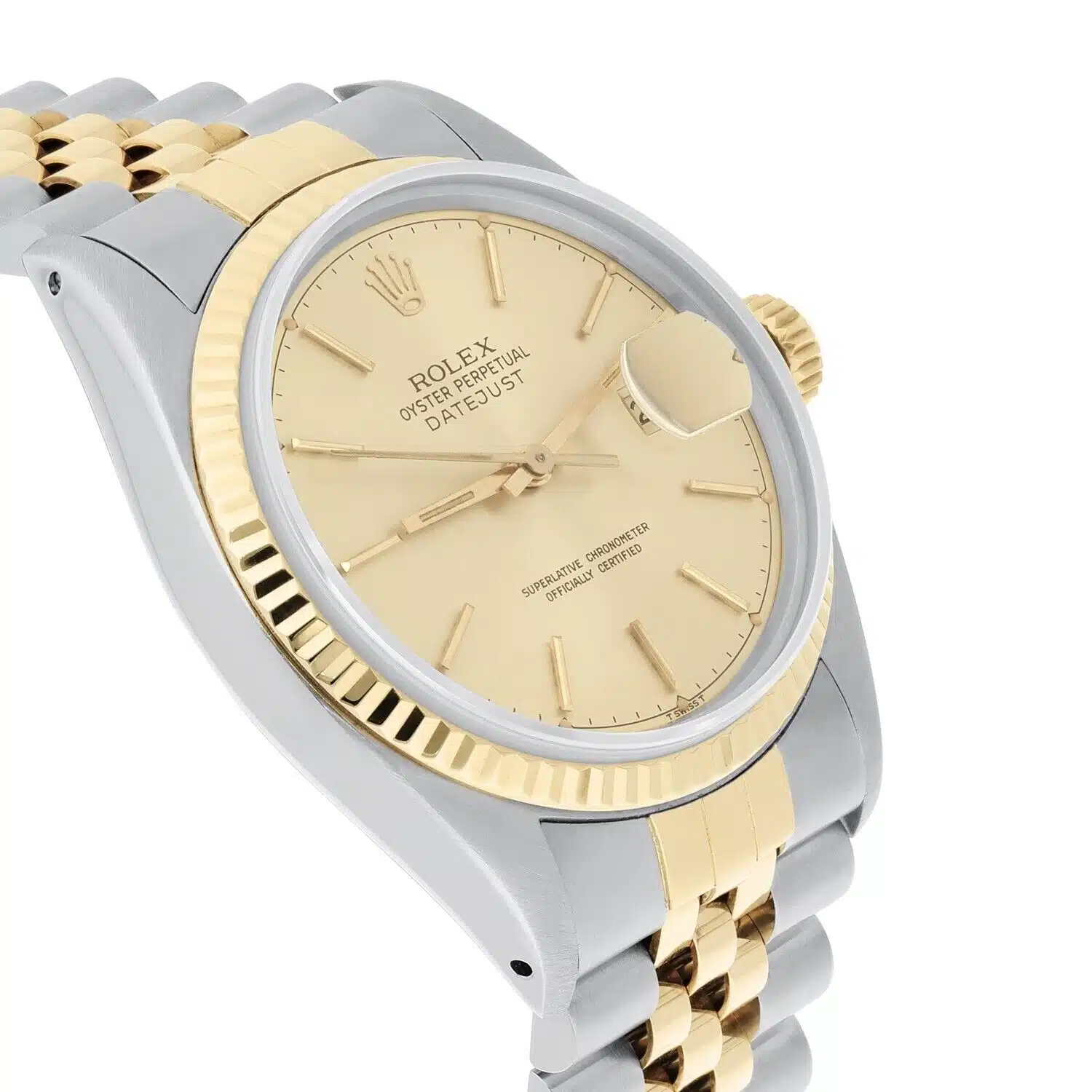 Rolex Datejust 36mm Two Tone Champagne Dial Jubilee Band 16013 Circa 1979 B/P – image 6